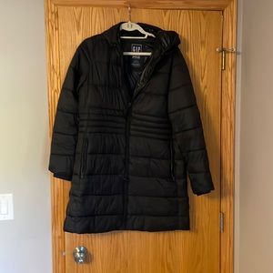 Black Maternity Black Fall/ Winter Coat - Gap L
